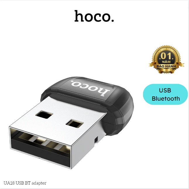 USB Bluetooth Hoco UA18 5.0 Kết Nối Bluetooth Cho Laptop, PC
