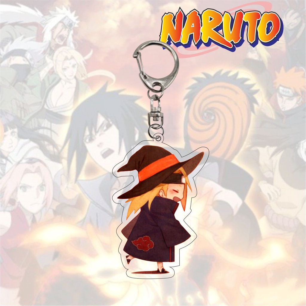 Nhiều lớp anime acrylic Naruto Naruto Sasuke Gaara Obito Kakashi mặt dây chuyền móc khóa
