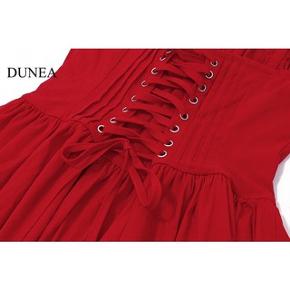 DUNEA Đầm Dây Thắt Eo Ba Lê Quyến Rũ Dành Cho Nữ