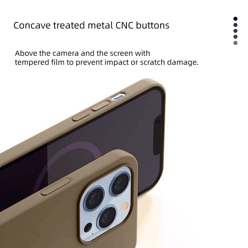 Ốp Lưng từ tính iPhone 15 Pro Max Plus 15Pro Bao Da Cho Da Thật Sang Trọng Có Hút Từ Tính Tương Thích Với Bộ Sạc Nhanh Không Dây Ví Đựng Thẻ Bằng Da