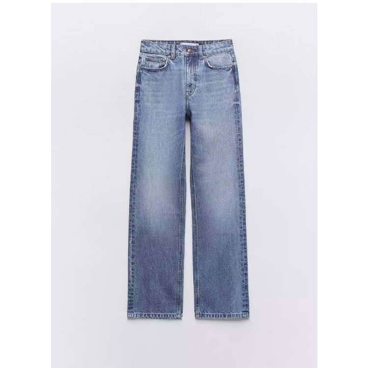 Zara Quần Jean Dài Lưng Cao Phối Túi Thời Trang Mùa Thu 230108222