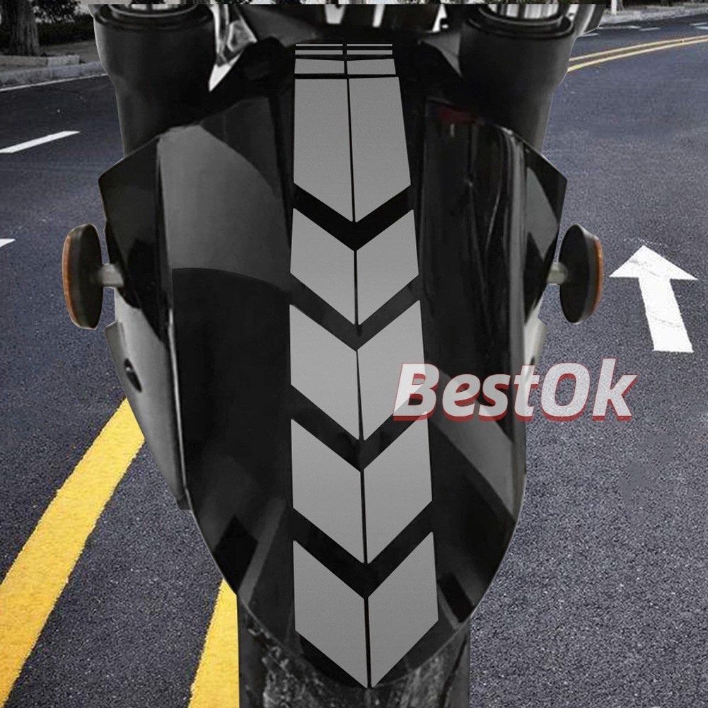 FENDER 1 Miếng Dán Phản Quang Chống Thấm Nước Chống Dầu Hình Mũi Tên Thông Dụng Cho Xe Máy