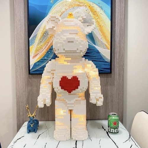 Xả kho Đồ Chơi Lắp Ráp Mô Hình Gấu Bear Brick Cỡ Lớn 35cm, 55cm, Bear Brick Jinx,Ô chữ,Bê Khay tặng thêm xe