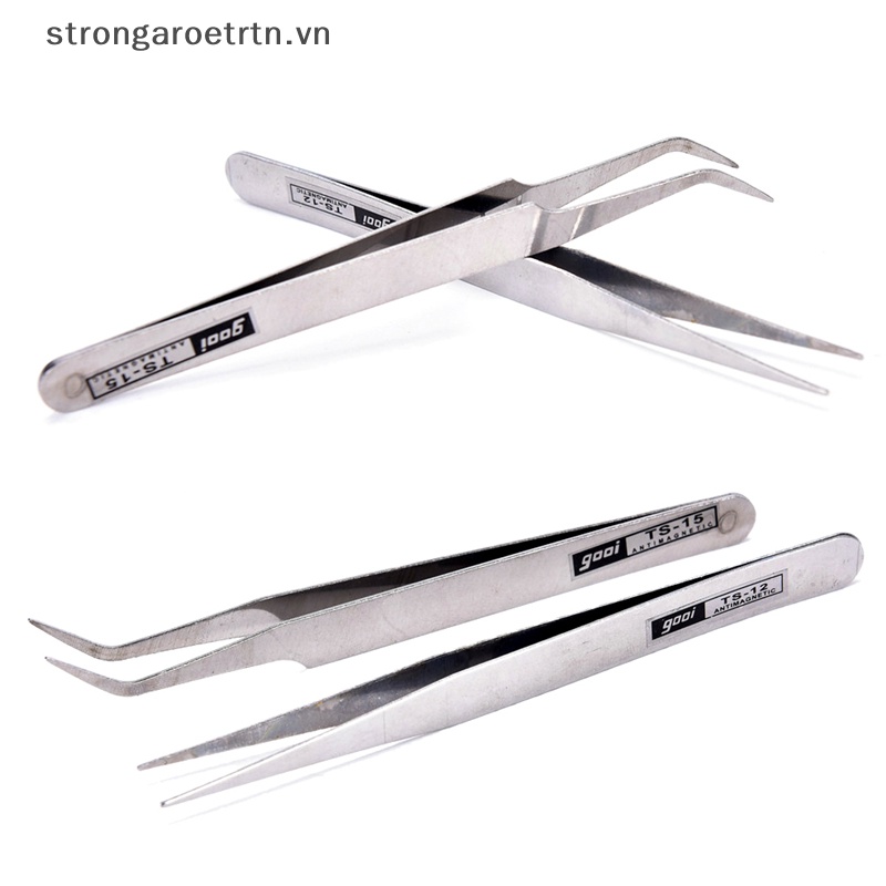 Set 2 Kẹp Đính Đá Trang Trí Móng Tay Bằng Thép Không Gỉ