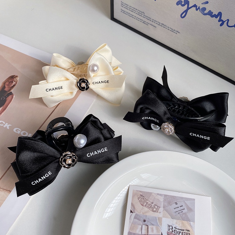 Kẹp Tóc Hình Nơ Đính Ngọc Trai Nhân Tạo Thời Trang 2023