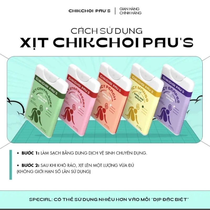 CÓ CHE TÊN SP Xịt Thơm Vùng Kín Nam Nữ Xịt Ngon Chikchoi Pau's .Nước Hoa Vùng Kín Chikchoi Pau
