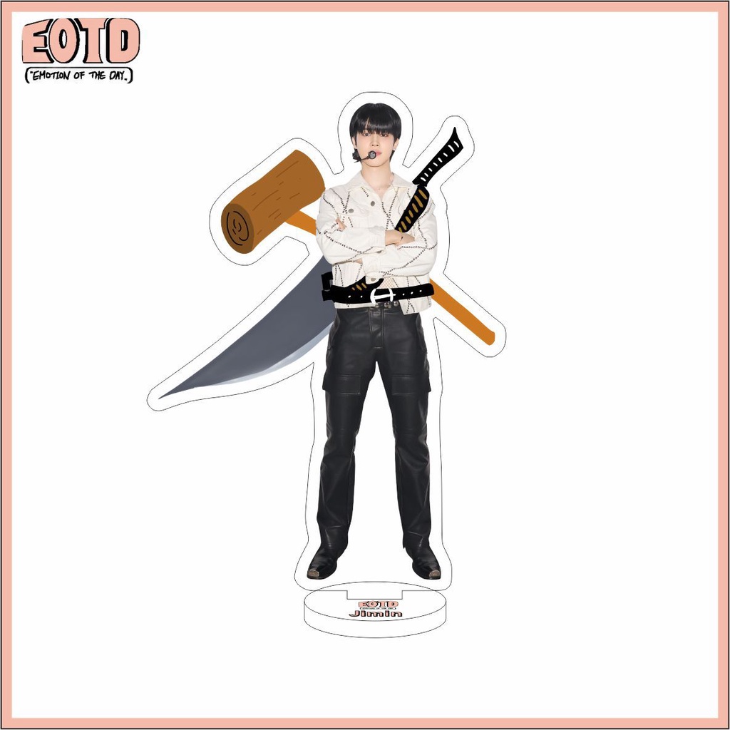 Bảng Hiệu Hai Mặt acrylic kpop bts 2023 jimin Để Bàn Trang Trí