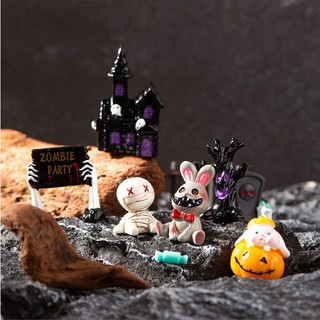 Tượng decor halloween doll trang trí bàn, terrarium lễ hội halloween