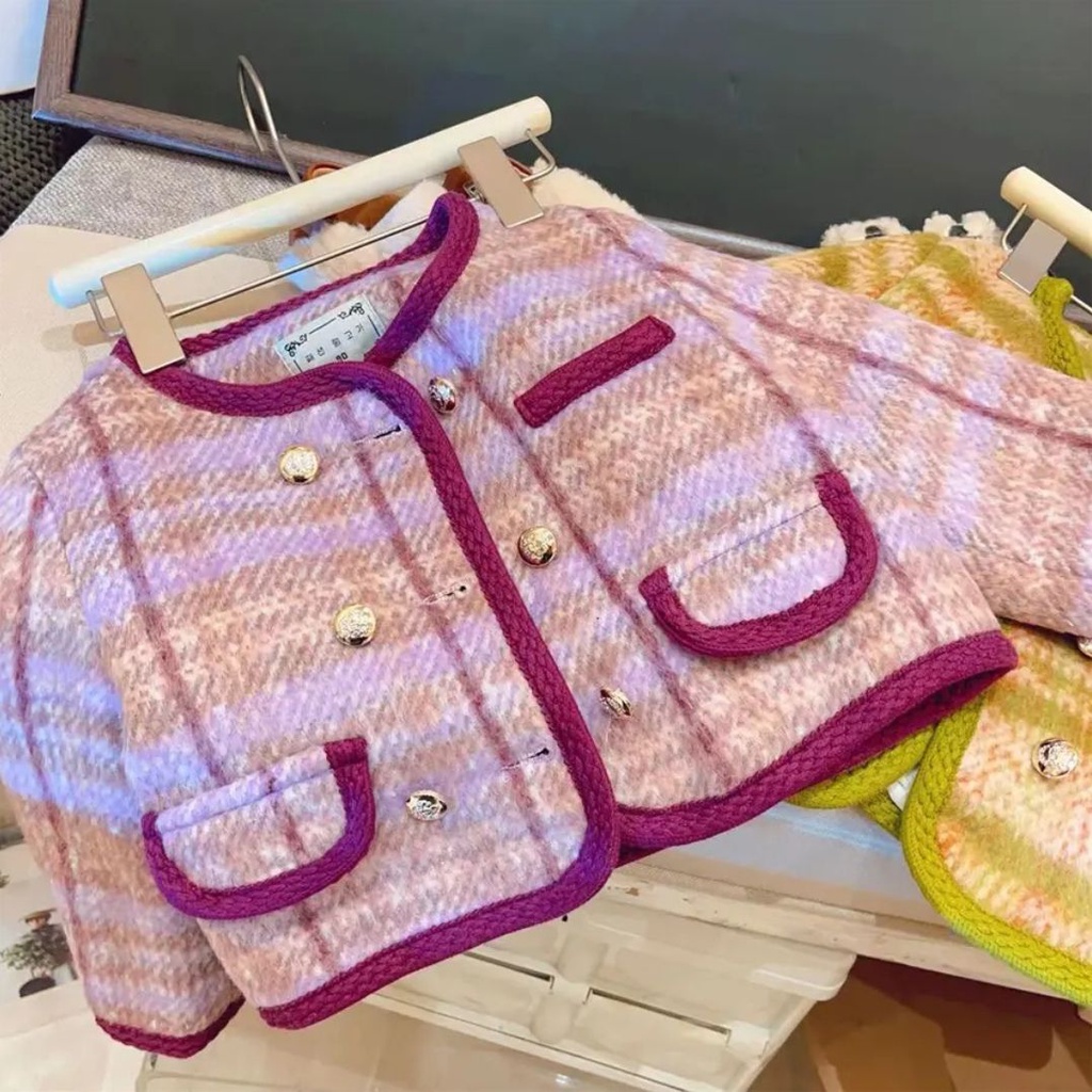 Áo Khoác cotton Đệm Dày Thời Trang Thu Đông Phong Cách Mới 2023 Cho Bé Gái xiaoxiang