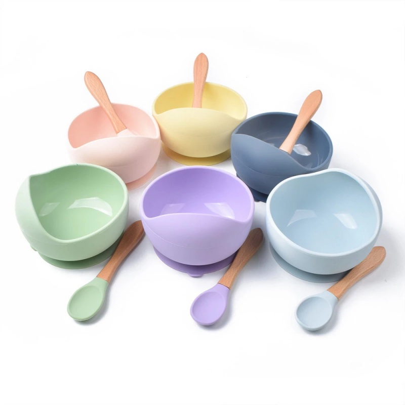 Bộ Bát Ăn Bằng silicone Cho Bé