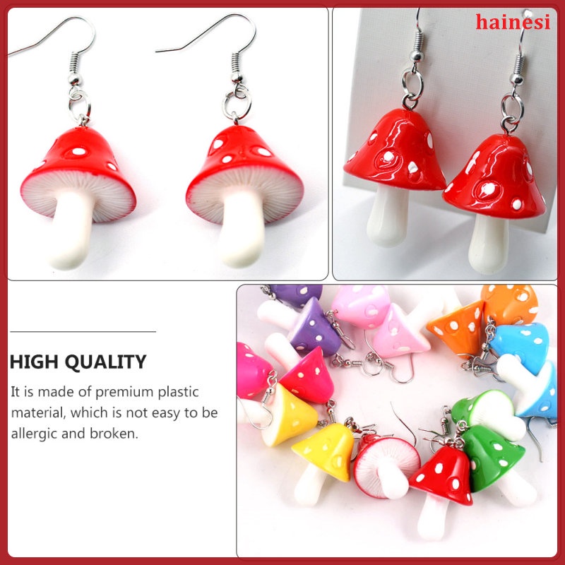 Bông Tai Hình Nấm Bằng resin Thời Trang Dành Cho Nữ