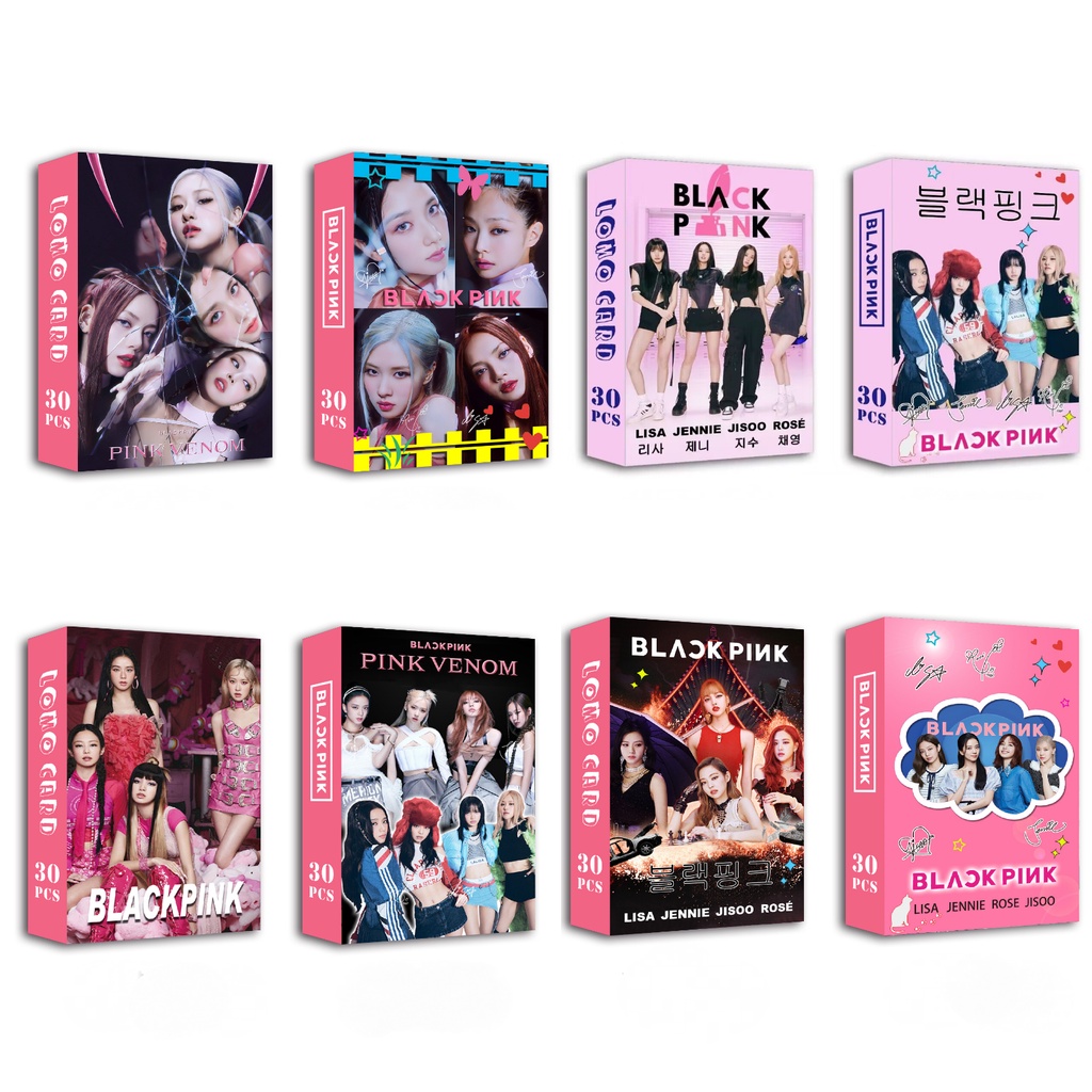 30 Cái / hộp BP Album HỒNG VENOM Lomo Card BPTG HỒNG Photocards Jennie Lisa Rose Jisoo BP Kpop Bưu Thiếp Vận Chuyển Nhanh YM