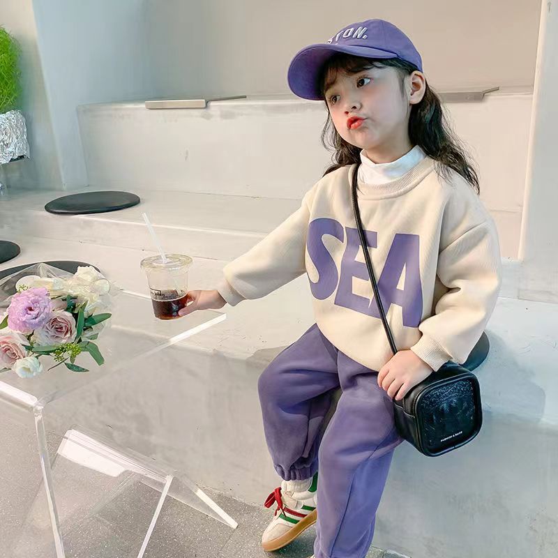 Áo Sweater Thể Thao Thời Trang Năng Động Cho Bé Gái