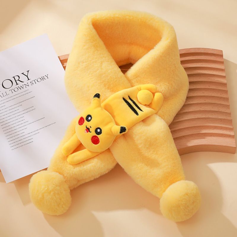 Khăn Choàng Lông Thỏ Giữ Ấm Mùa Đông Kiểu Hoạt Hình Hàn Quốc Dễ Thương Cho Bé