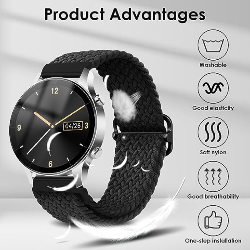 Cclcc Dây Đeo Bằng nylon 20mm 22mm Dành Cho Đồng Hồ Thông Minh samsung galaxy watch 6 / 5 / 4 classic / gear / huawei /