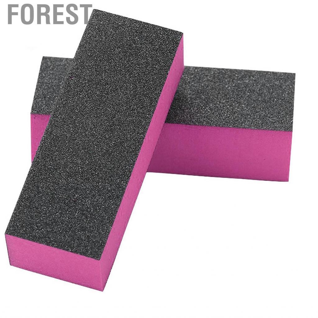 Forest Nail Buffers 3 Sides Black Durable Washable Portable EVA Material Sanding Blocks for Professionals Families