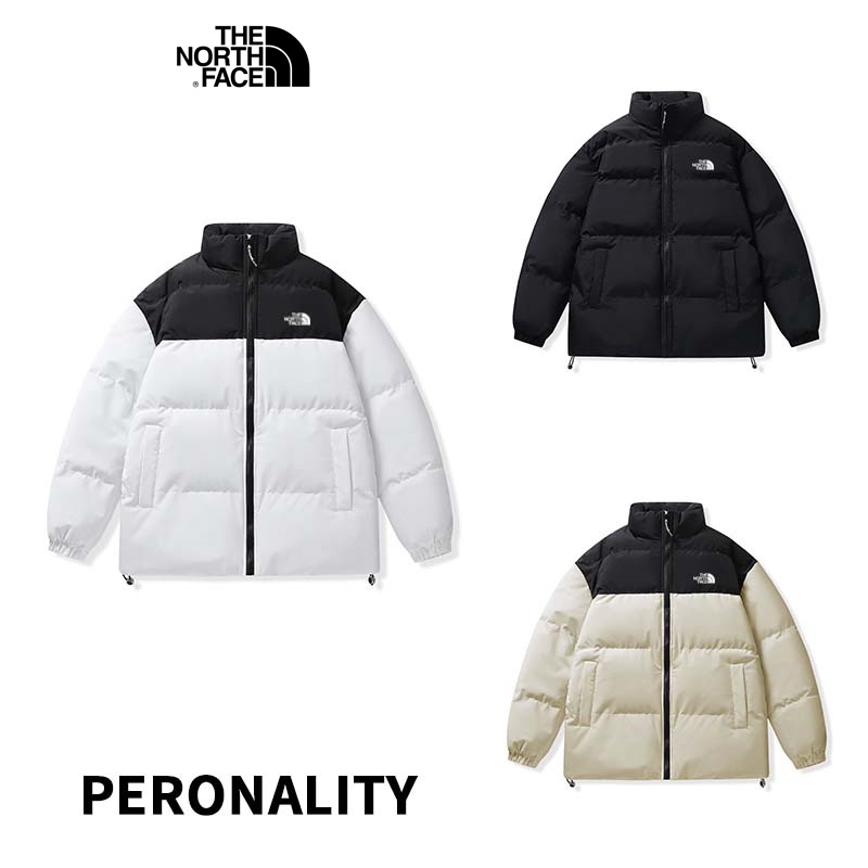 Áo Khoác Phao cotton Ấm Áp Chống Nước Chống Gió Cổ Đứng Cho Cặp Đôi 100% the north face100%