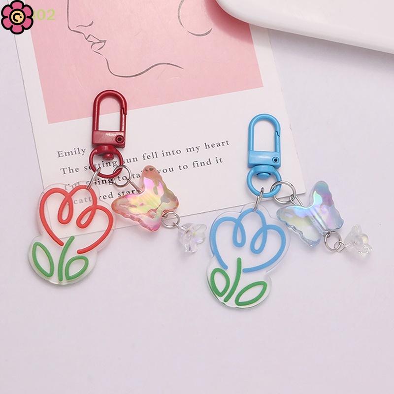 Dây Treo Điện Thoại Hình Hoa tulip Đính Pha Lê Xinh Xắn