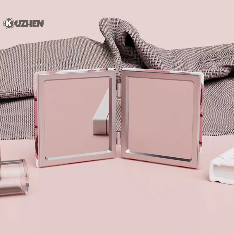 Gương Trang Điểm Hai Mặt Bằng pu Nhỏ Gọn Họa Tiết Hoạt Hình Cho Nữ