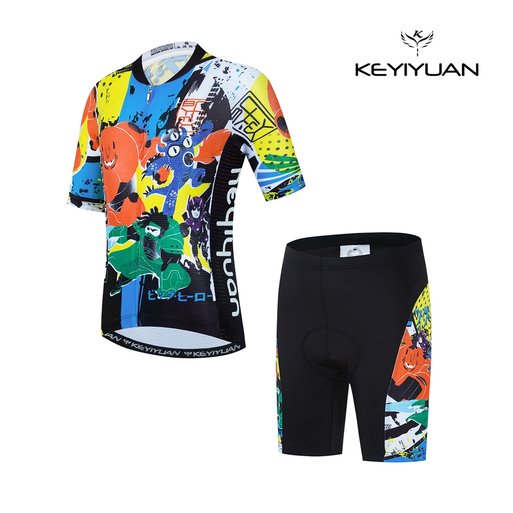 Bộ Quần Áo Chạy Xe Đạp Thiết Kế Tay Ngắn Thời Trang Hè Cao Cấp Dành Cho Bé