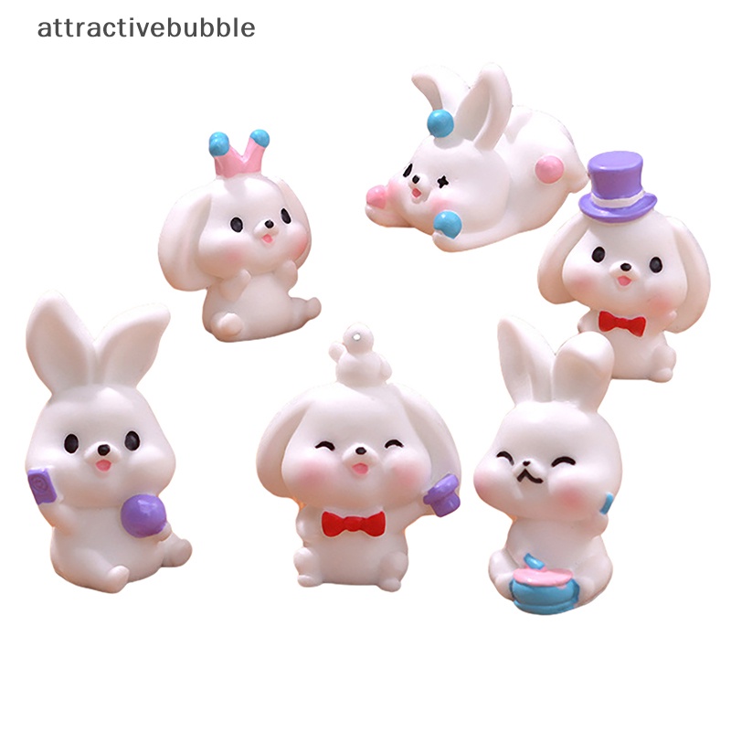 Atvn 1 Tượng Thỏ mini Dễ Thương Trang Trí Tiểu Cảnh Nhà Búp Bê