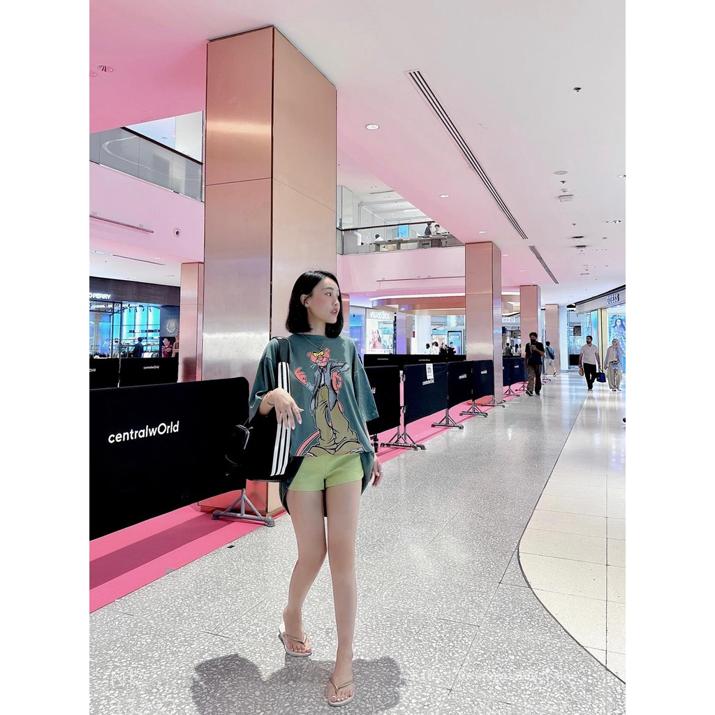 Áo pi.nk pan.ther xanh rêu