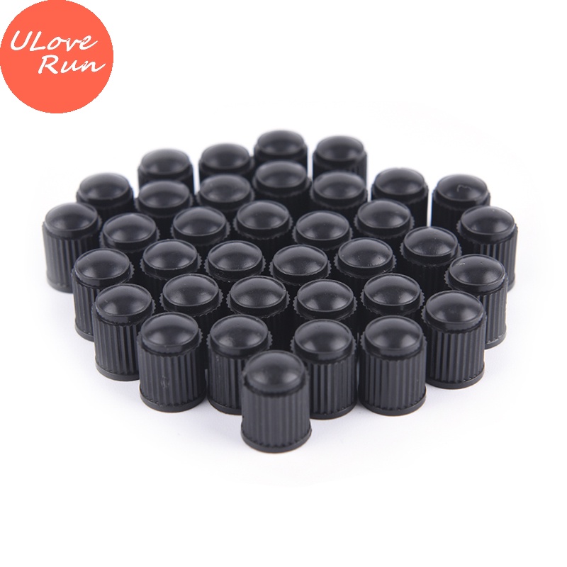 Uloverun Set 100 Nắp Van Bánh Xe Đạp / Xe Máy Bằng Nhựa Màu Đen vn