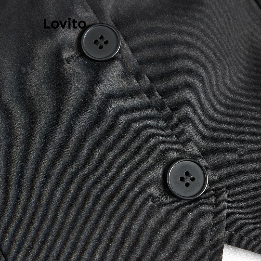 Lovito Áo ba lỗ có dây buộc đơn giản thông thường dành cho nữ L67AD041