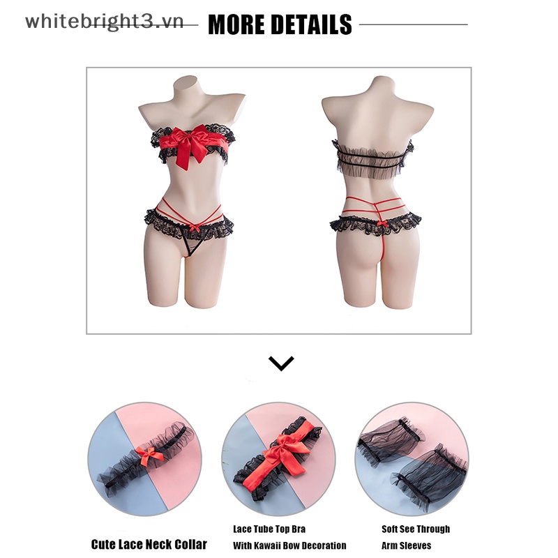 * Phong Cách Thời Trang * Bộ Đồ Lót bikini Hóa Trang Thỏ Gợi Cảm Có Nơ.