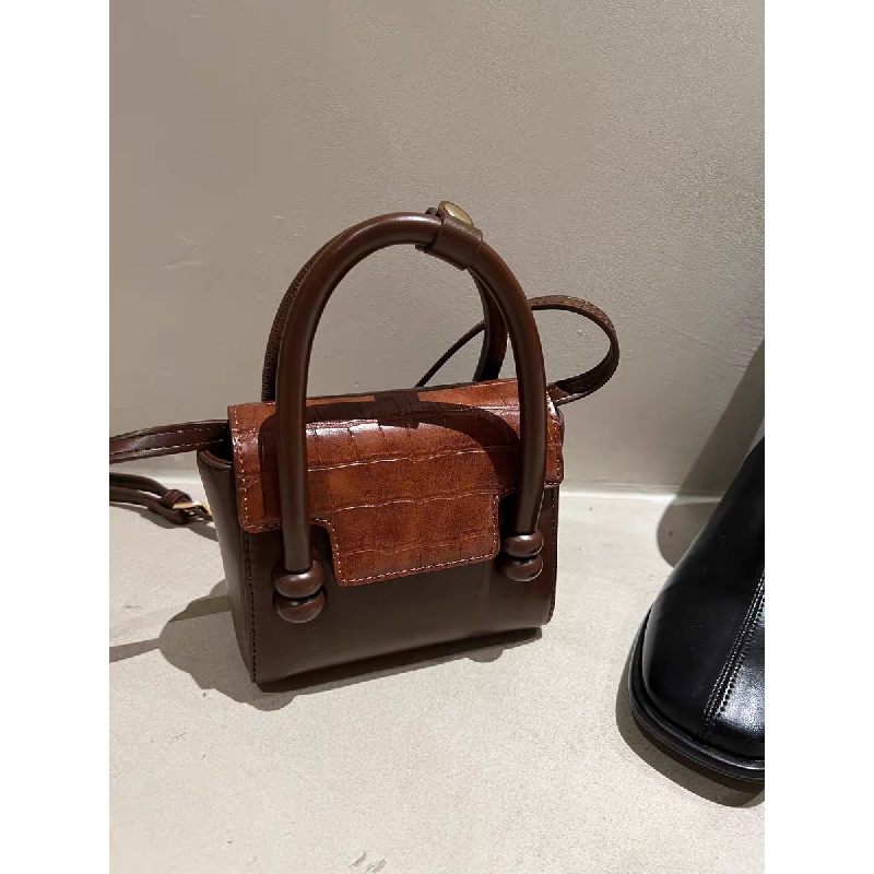 Túi Xách Đeo Vai Hình Vuông Cỡ Nhỏ Họa Tiết Da Cá Sấu Thời Trang Thu Đông 2023 Mới Cho Nữ