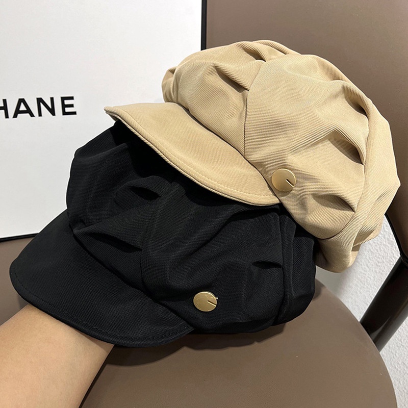 Mũ beret Xếp Ly Thời Trang Thu Đông Mới Cho Nữ