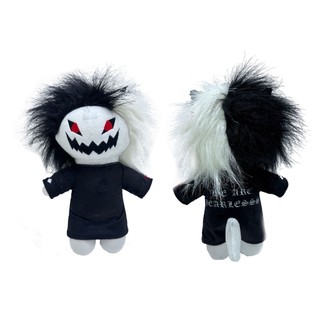 Russian hot selling zxc cat plush Halloween horror black and white toothed cat plush doll 04Z5