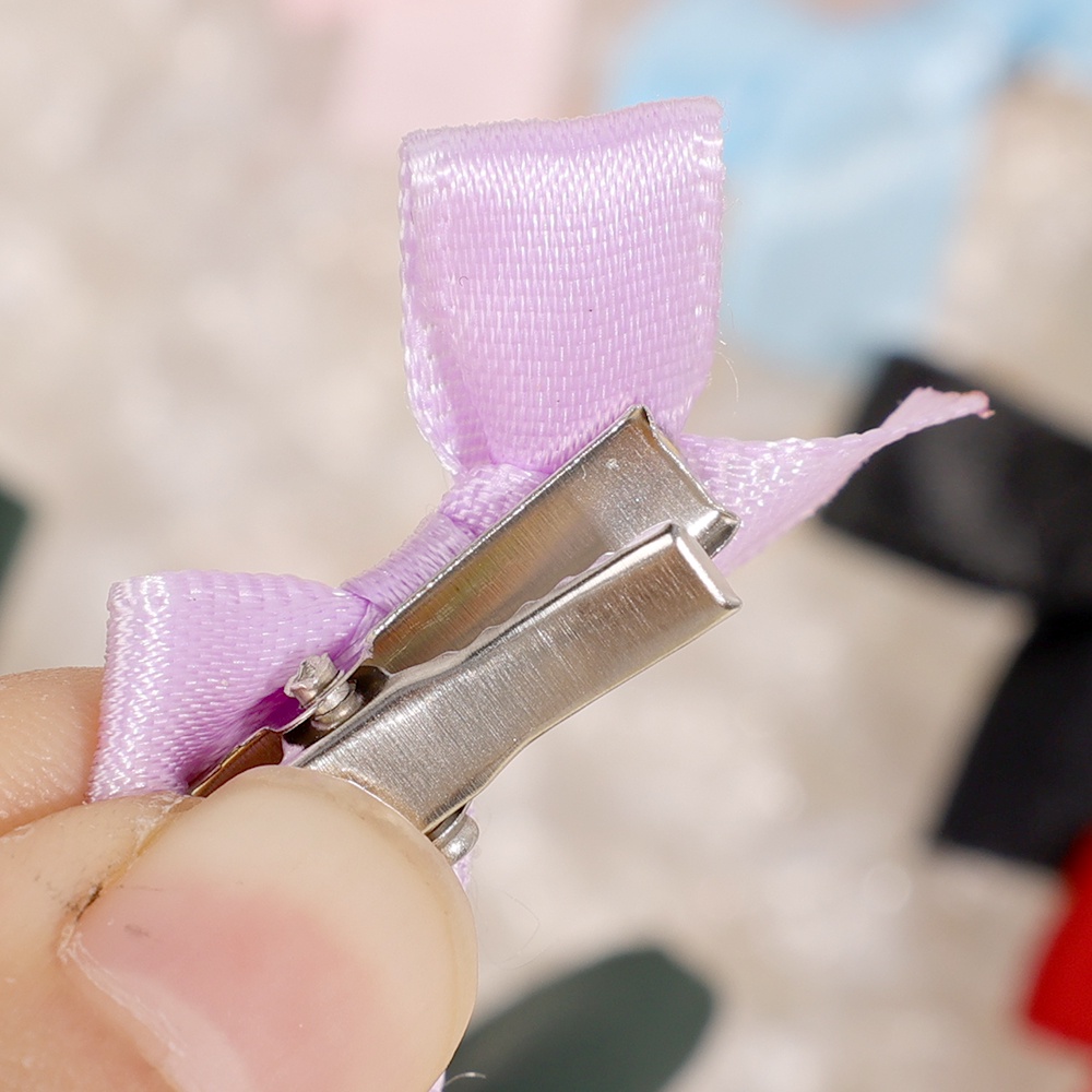 Bộ 8 Kẹp Tóc Nơ Ruy Băng mini Dễ Thương Cho Bé Gái