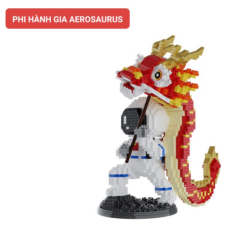 Đồ chơi lắp ráp mô hình phi hành gia / sư tử / múa lân độc đáo cho nam nữ Tặng Ô Tô