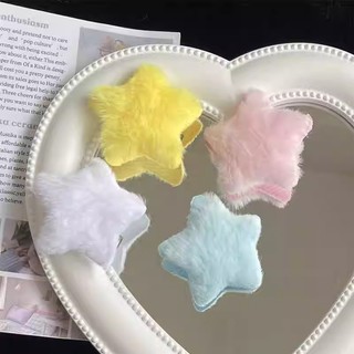Kẹp tóc hình ngôi sao phối lông dễ thương kiểu nhật hàn