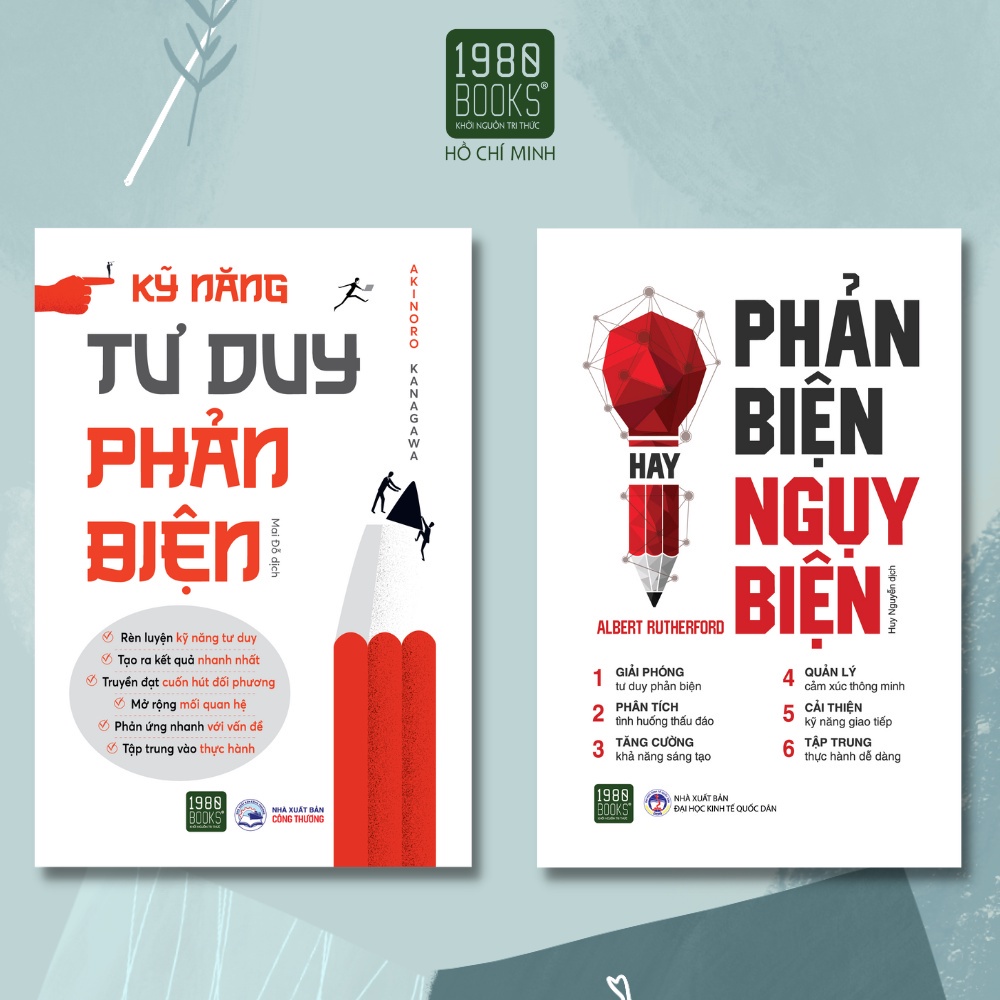 Sách - Combo 2 cuốn: Kỹ năng tư duy phản biện + Phản biện hay nguỵ biện