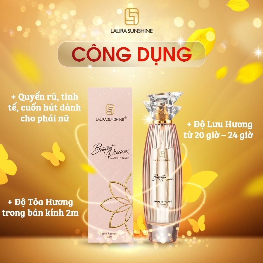Nước hoa nữ Laura Paris 01 Bouquet Precieux 100ml nước hoa Laura Sunshine Nhật Kim Anh mùi 01 quyến rũ tinh tế