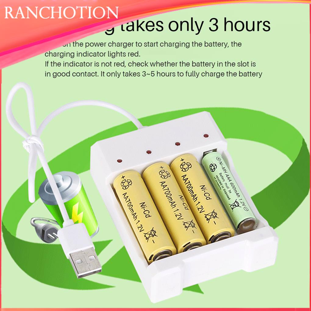 Đế Sạc Pin Nhanh usb 4 Ngăn 1 2v Thông Dụng