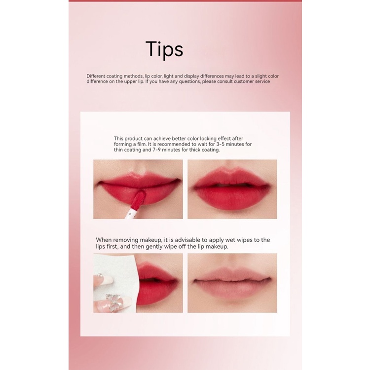 ForeverKey  Nước môi bùn môi men son môi trần trắng sương mù mặt mộc không nhuộm ly son môi