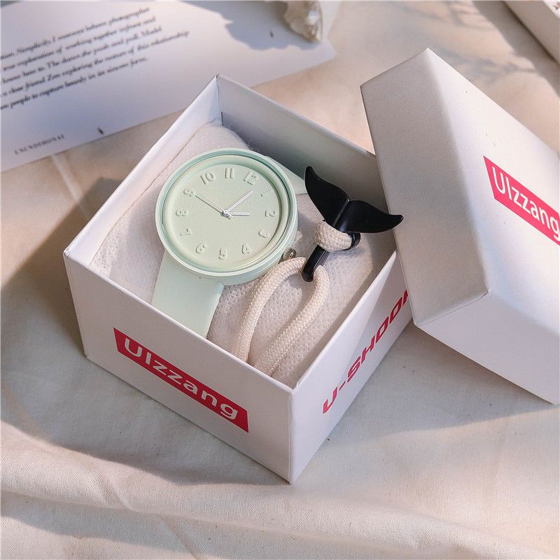 Cao Cấp Đồng Hồ Đeo Tay Màu Hồng Hoa Anh Đào Đơn Giản Nghệ Thuật Tươi Tắn Nghệ Thuật Cho Nữ Sinh Phong Cách preppy