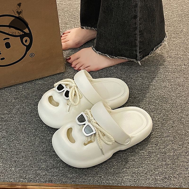 Crlnhc Dép Lê Hình Đôi Mắt Hoạt Hình Vui Nhộn Chống Trượt Chống Thấm Nước Thời Trang Cho Nữ vn