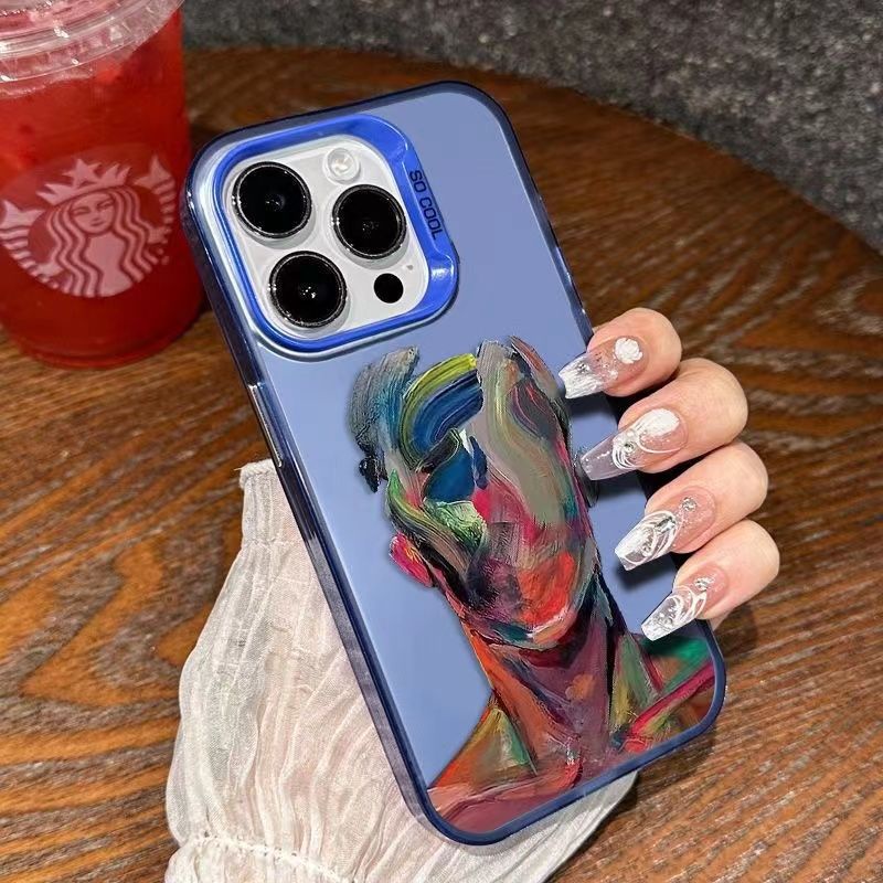 Phù Hợp Ốp Điện Thoại Màu Bạc Sáng Tạo Cho Iphone 15Promax 14pro 13plus 12pro 11