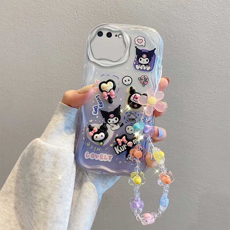 Ốp Điện Thoại Dẻo Trong Suốt Họa Tiết Hoạt Hình cinnamoroll melody Kèm Vòng Đeo Tay Cho iphone 6 6s 7 8 plus se 2020