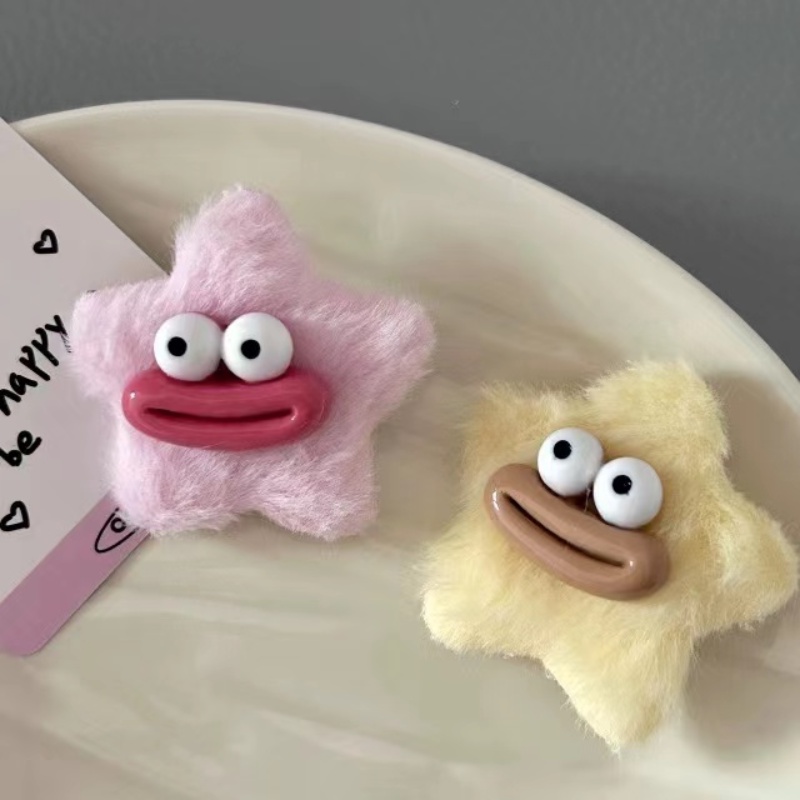 Kẹp Tóc Hình Ngôi Sao Mặt Cười Dễ Thương Vui Nhộn Phong Cách Hàn Quốc