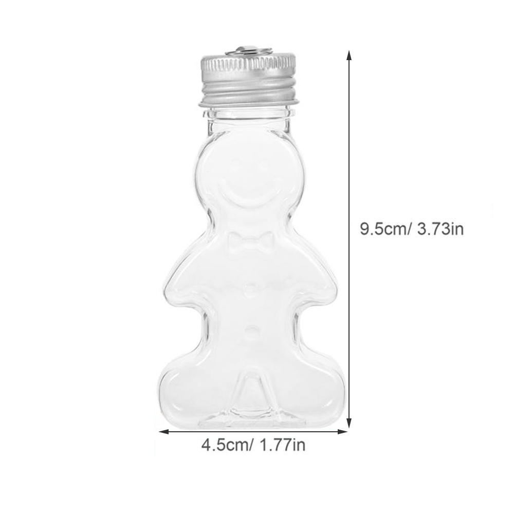 Set 5 Bình Đựng Kẹo Trong Suốt Hình Bánh Mì / Người Đàn Ông Trang Trí Cây Thông Giáng Sinh