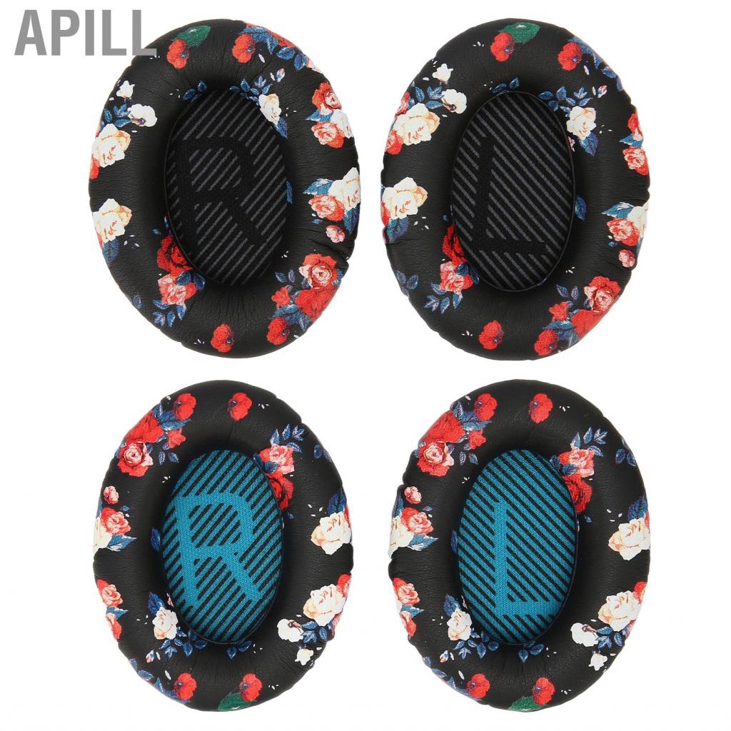 Apill Headset Ear Cushions  Noise Blocking Flexible Replacement Easy Installation Soft Protein Leather Headphone Pads for AE2i QC25 QC2