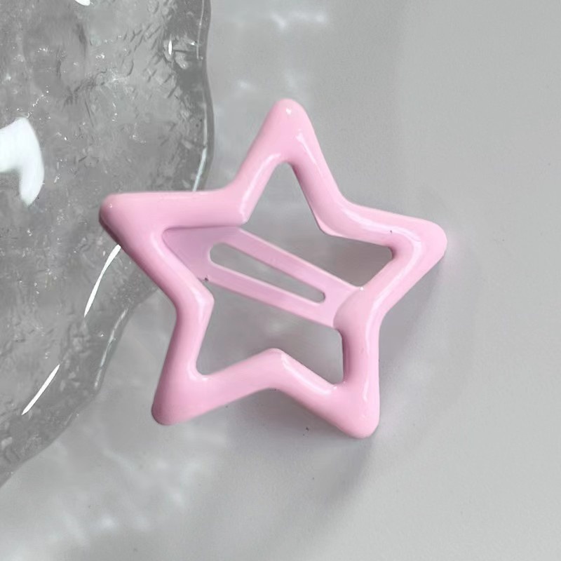 1/6Pcs Y2K Dopamine Star BB Clips Forehead Bangs Hairpin Hair Side Headwear Hair Accessories for Sweet Girls