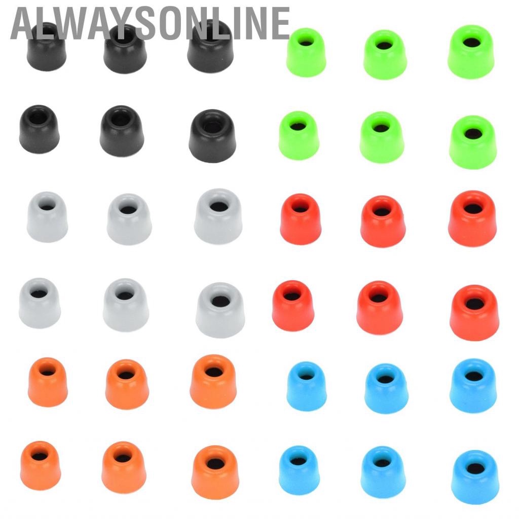 Alwaysonline Replacement Eartips  Reusable  Tips Memory Foam for 4.3mm‑6.0 Mm Earphones