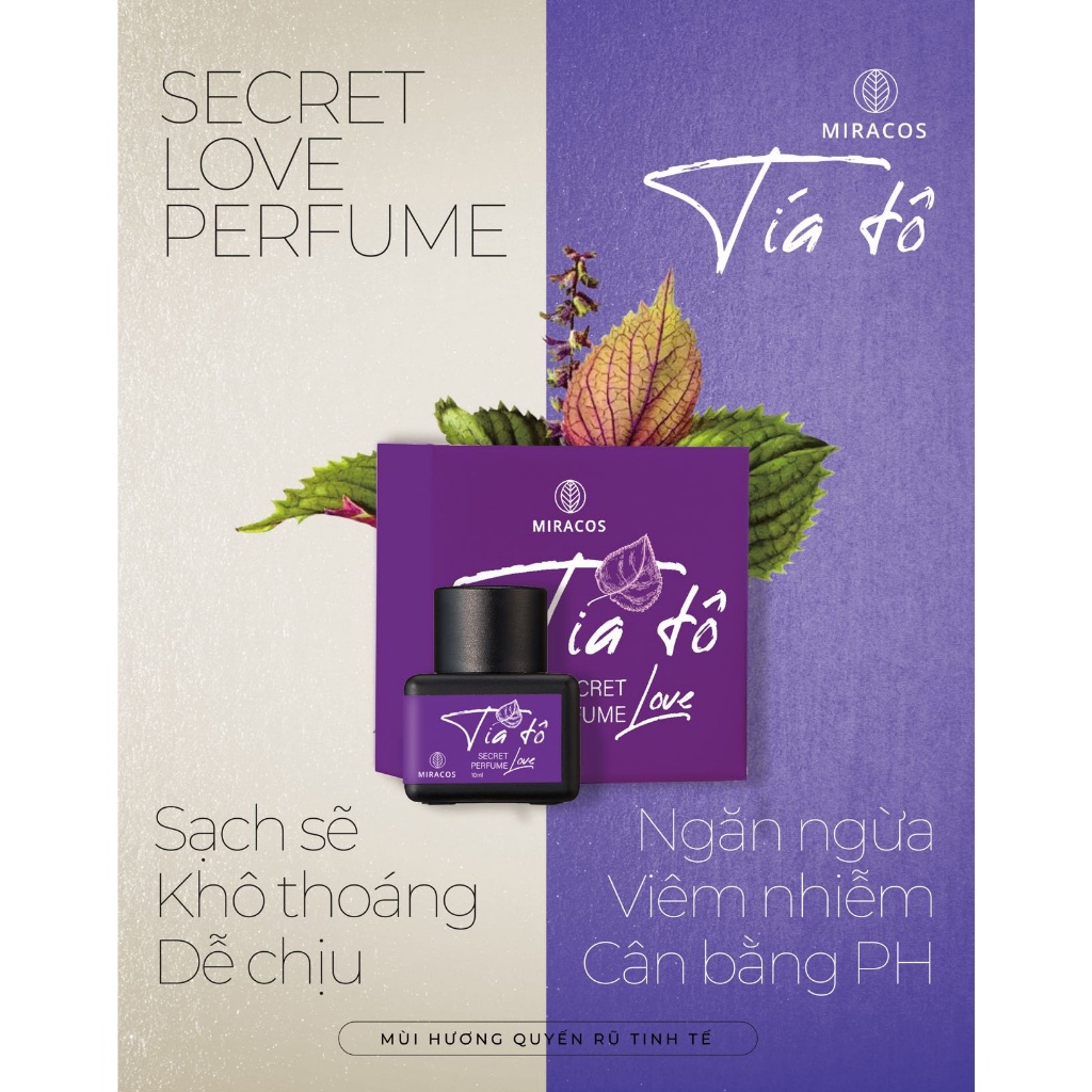 Nước hoa vùng kín nữ tía tô Secret Love Perfume khử khuẩn, thơm lâu - 10ML