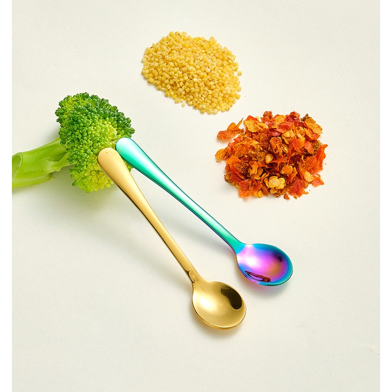 Muỗng Cà Phê / Gia Vị Bằng Thép Không Gỉ 304 Hình Tròn Nhỏ 7.5cm